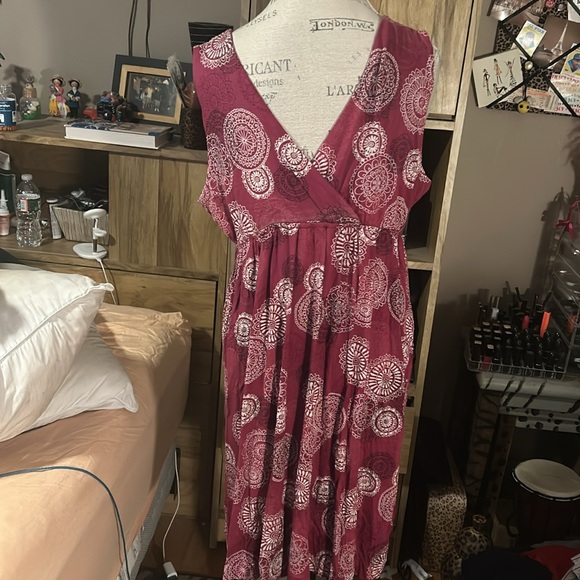 New York & Co Pink Printed Dress - XL - Picture 3 of 5